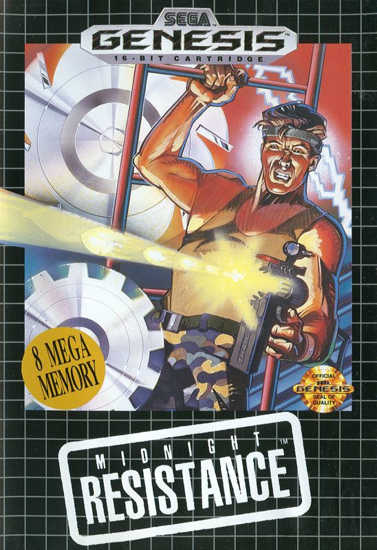 Midnight Resistance box art for Sega Genesis